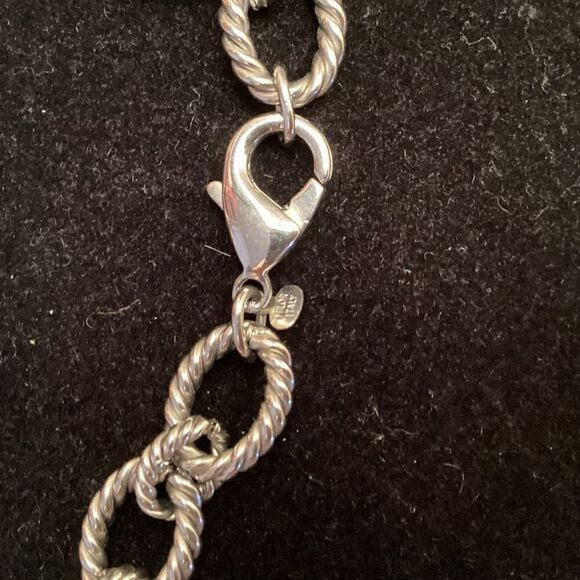 Silvertone Twisted Rope Link Necklace in Stainless Steel - Picture 5 of 8